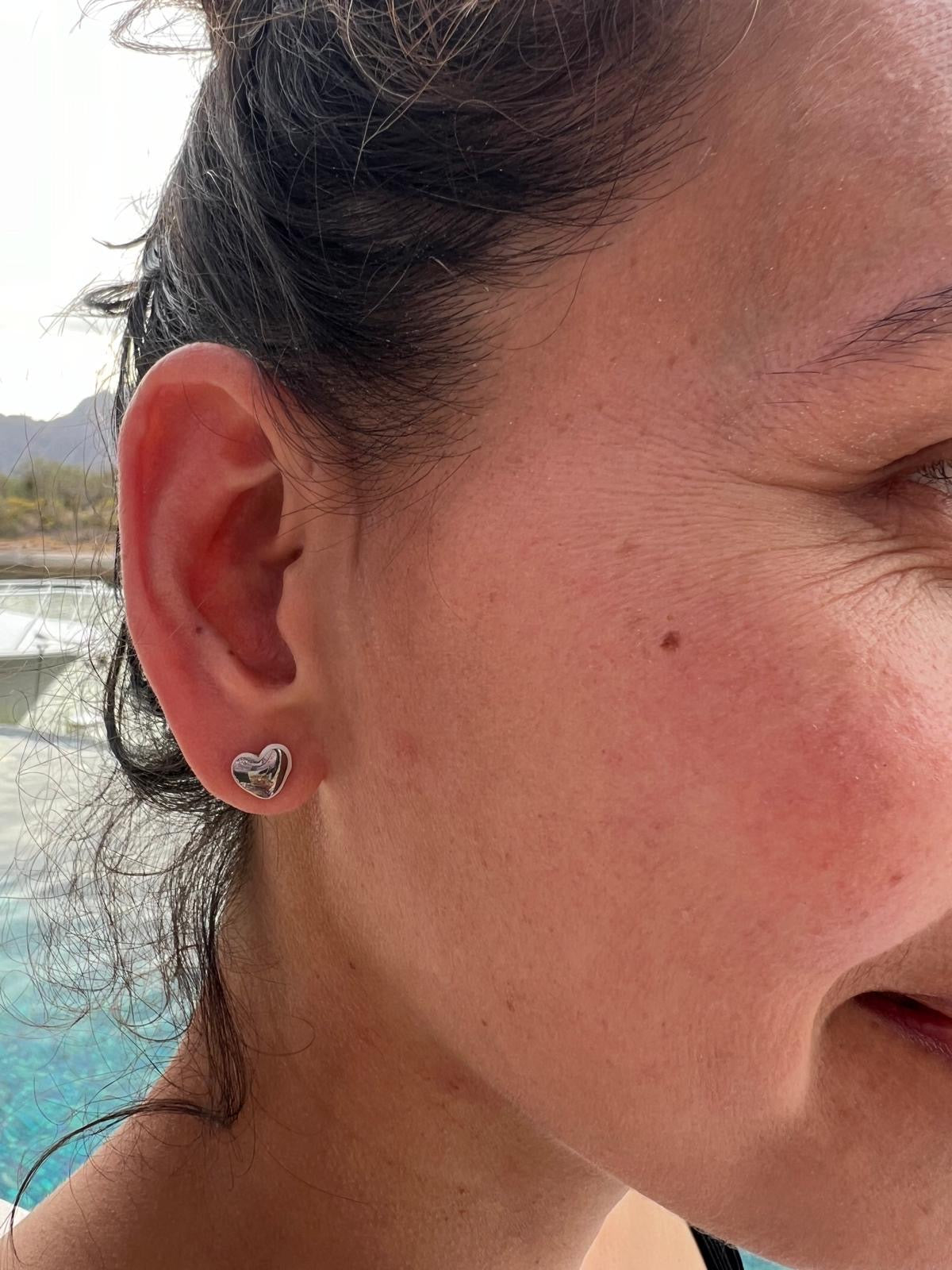 Porcelain Heart Studs