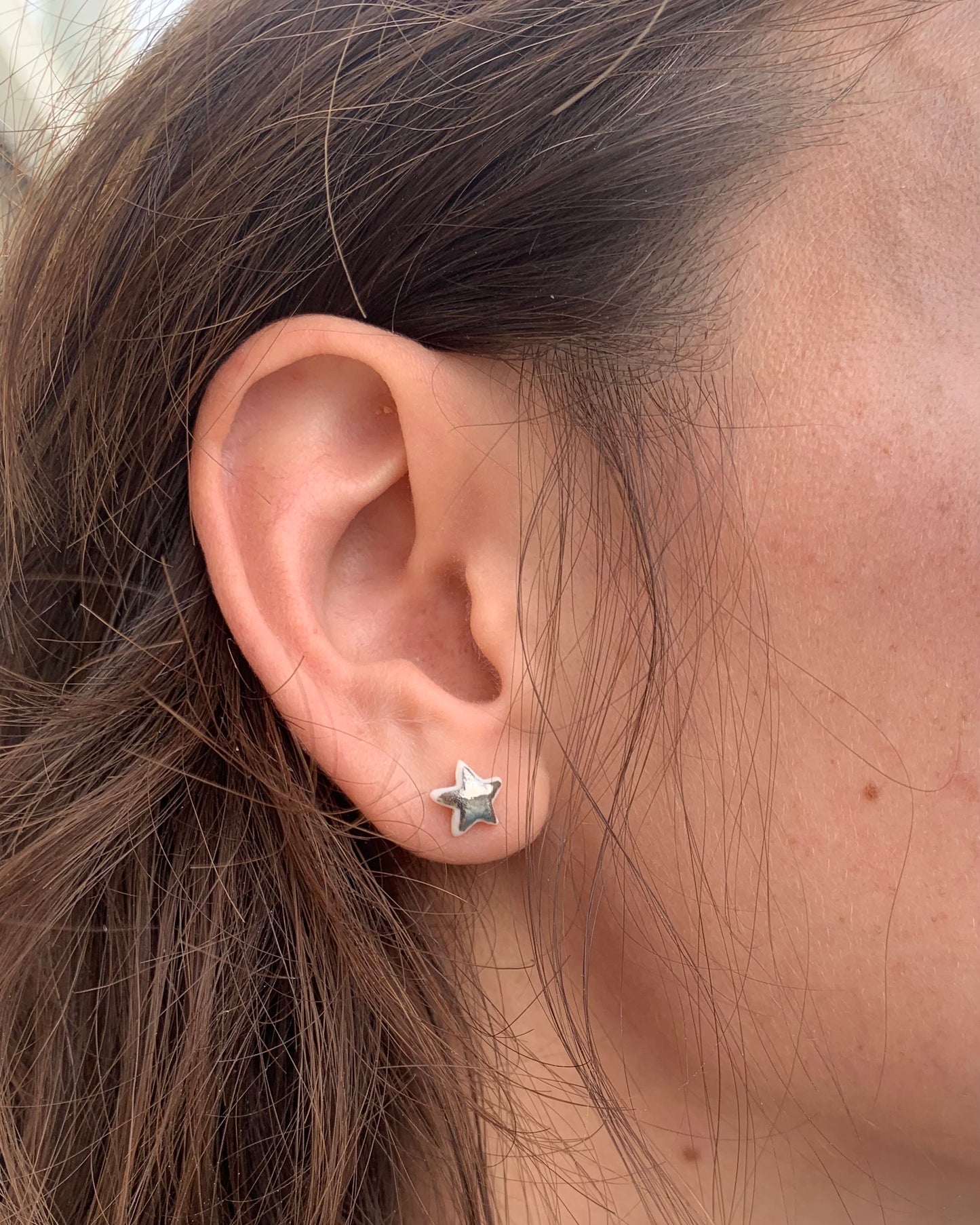 Porcelain Star Studs