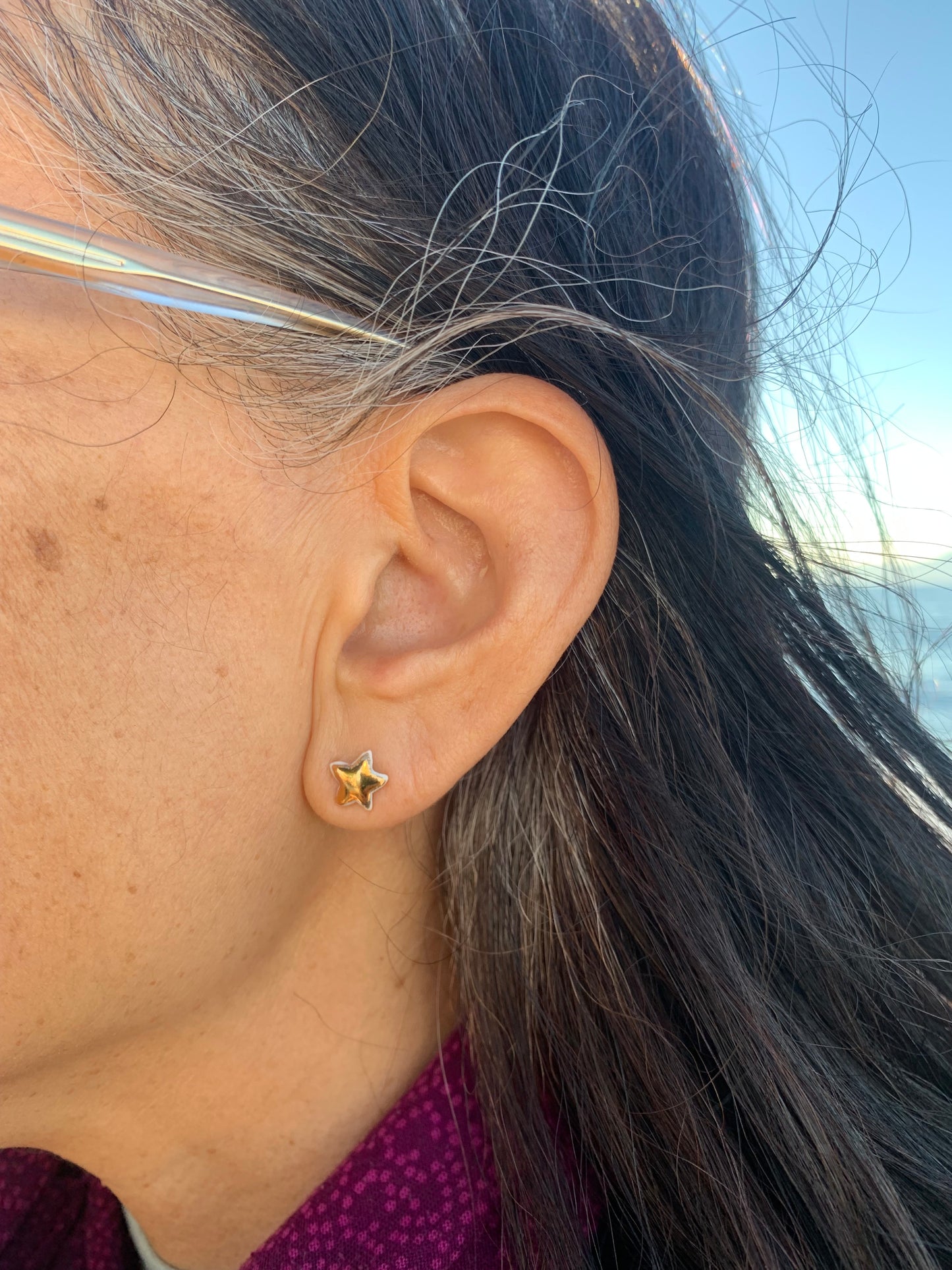 Porcelain Star Studs