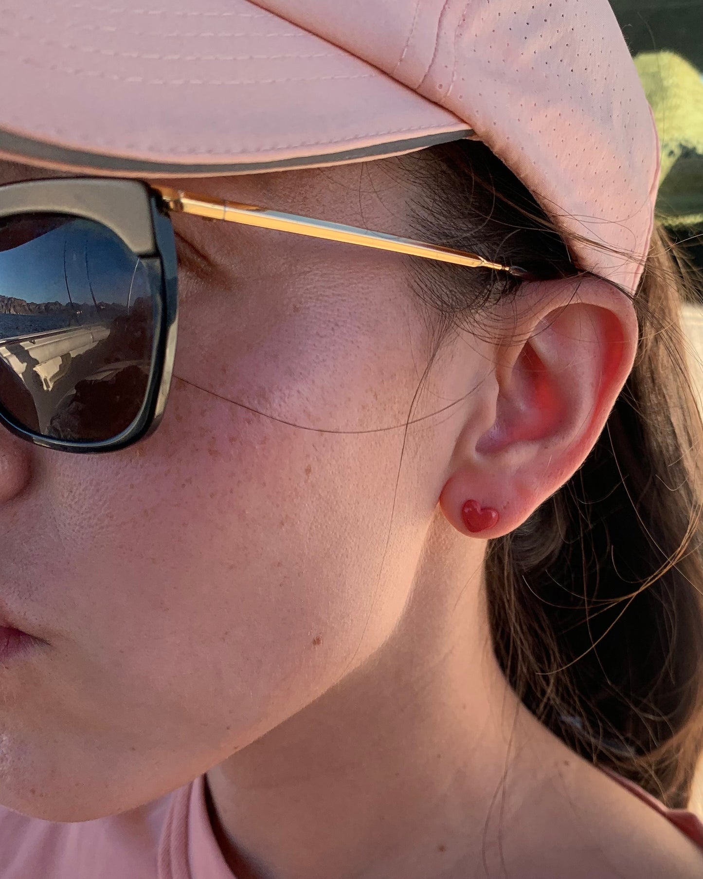 Porcelain Heart Studs