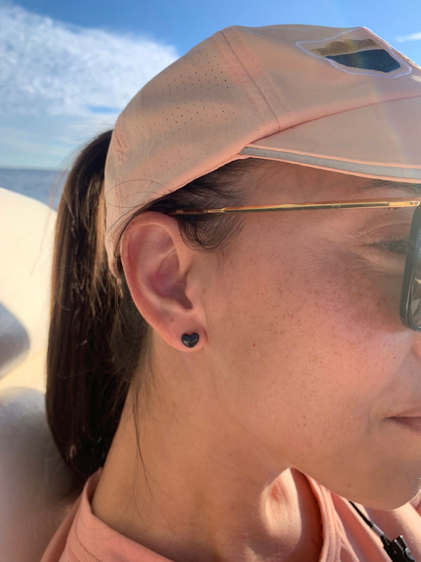 Porcelain Heart Studs