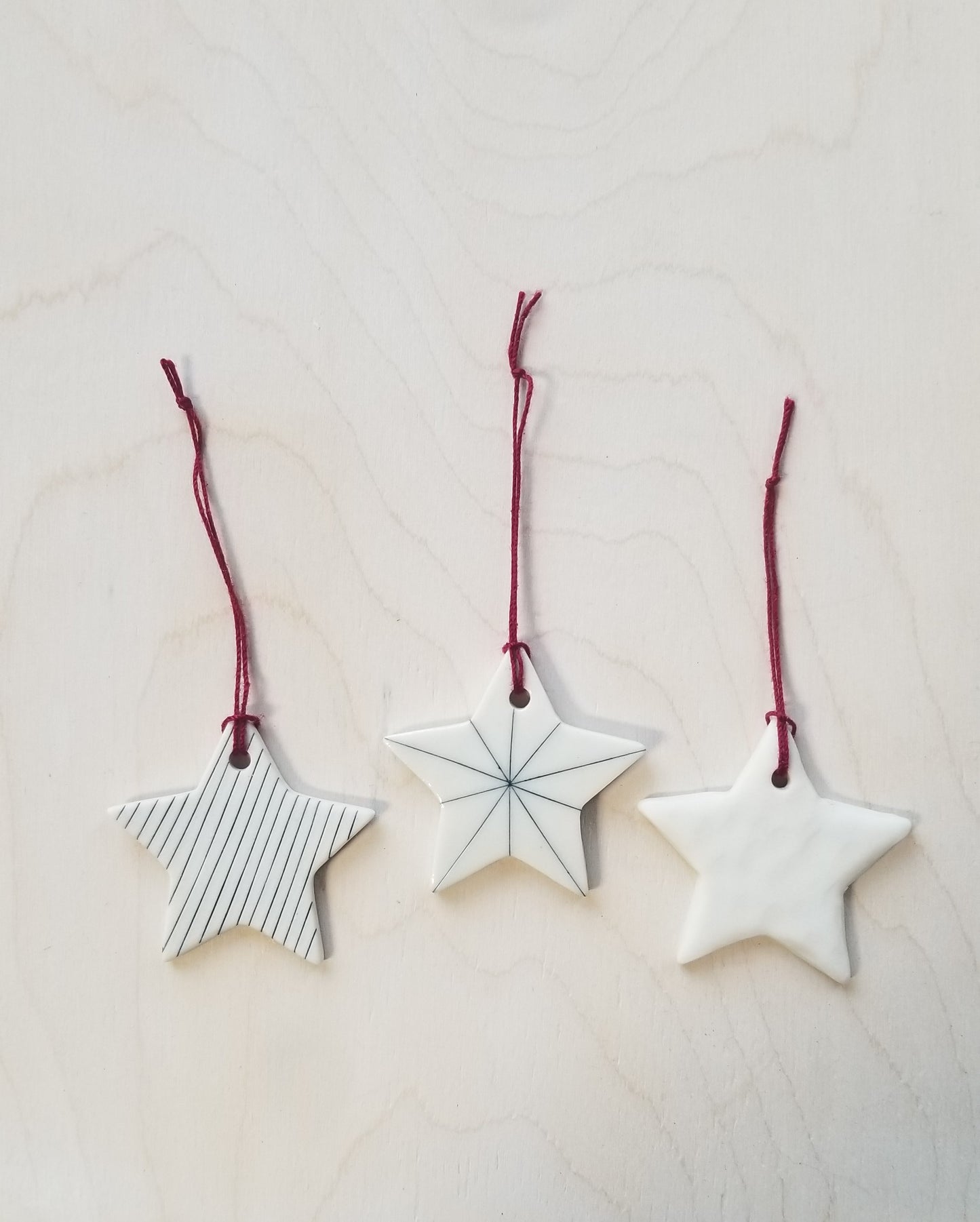 Porcelain Star Ornaments