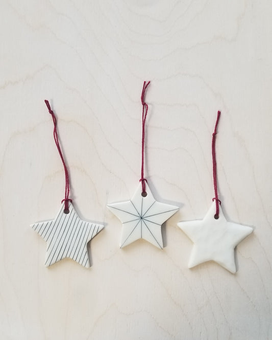 Porcelain Star Ornaments