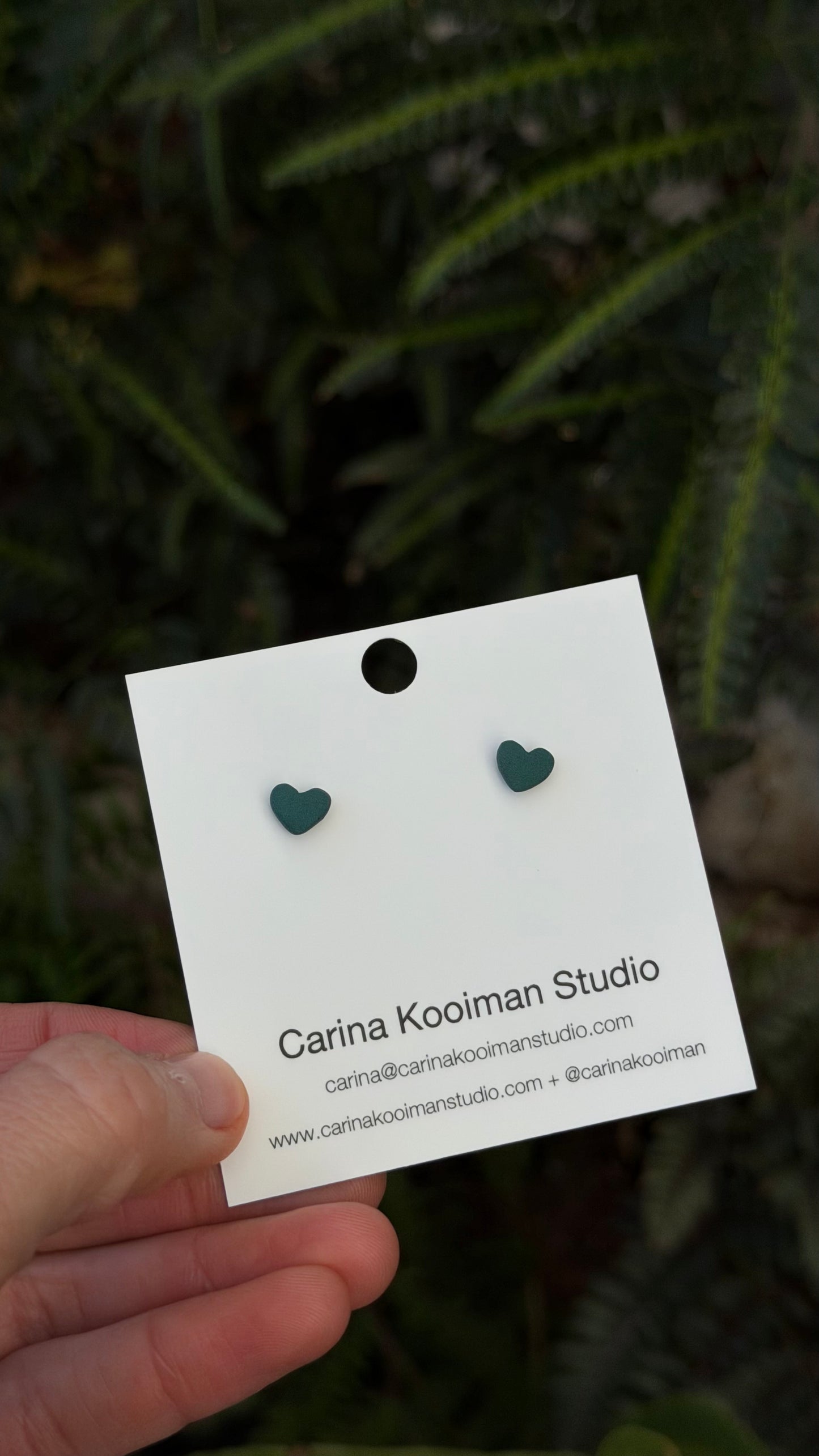 Porcelain Heart Studs