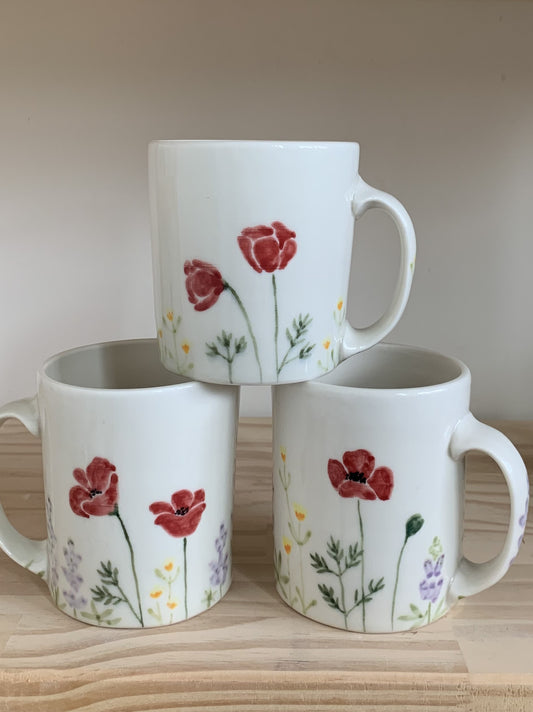 Wildflower Watercolor Mugs