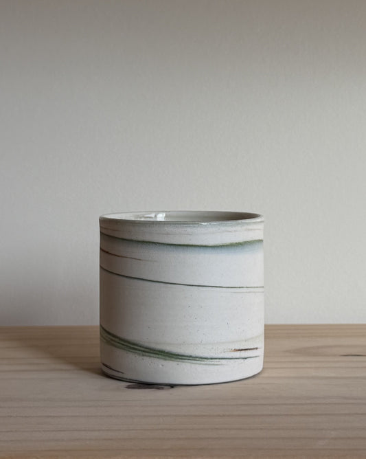 Green Marbled Porcelain Cup