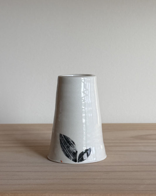 Bud Vase with Leaf Motif