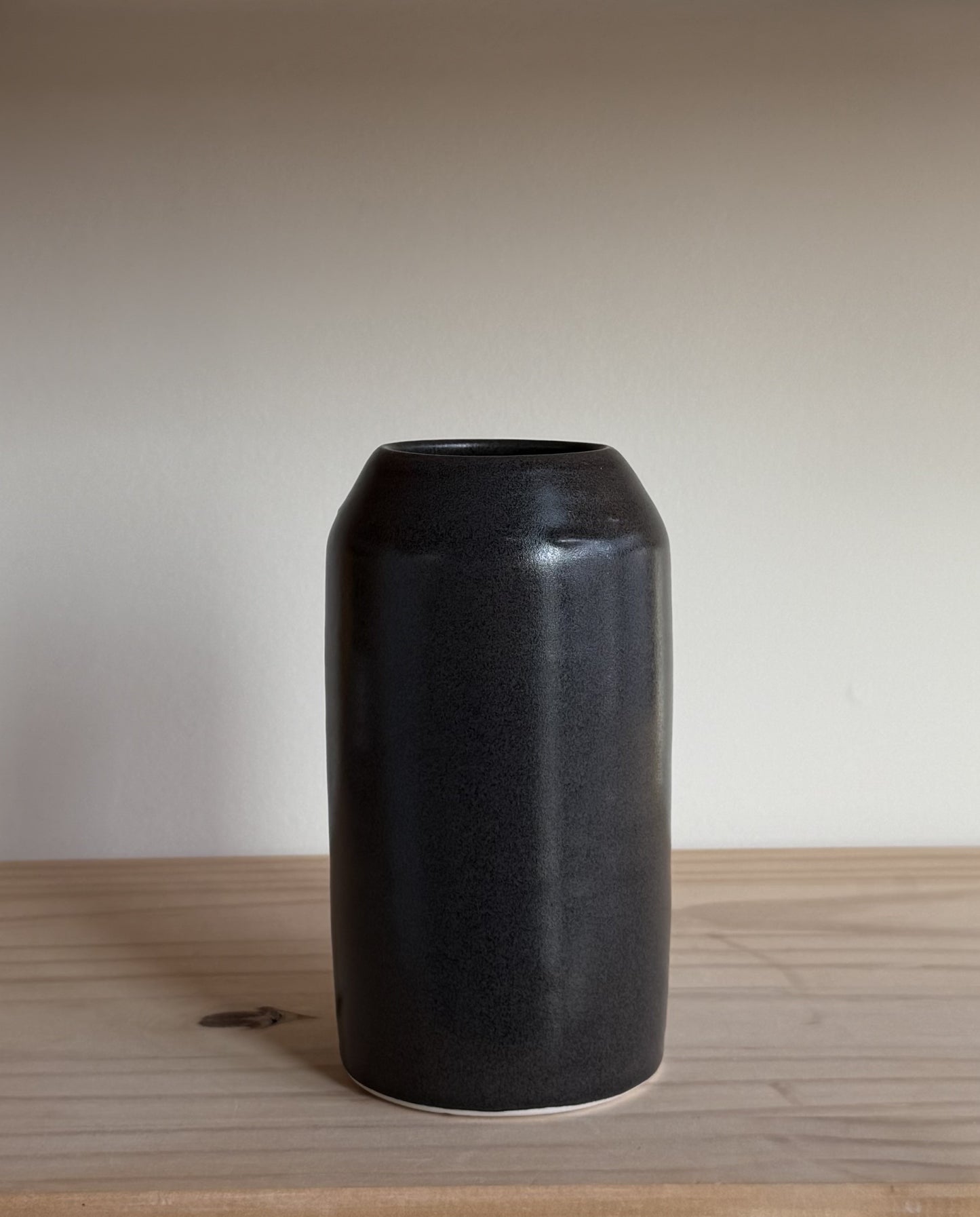 Column Vase in Charcoal