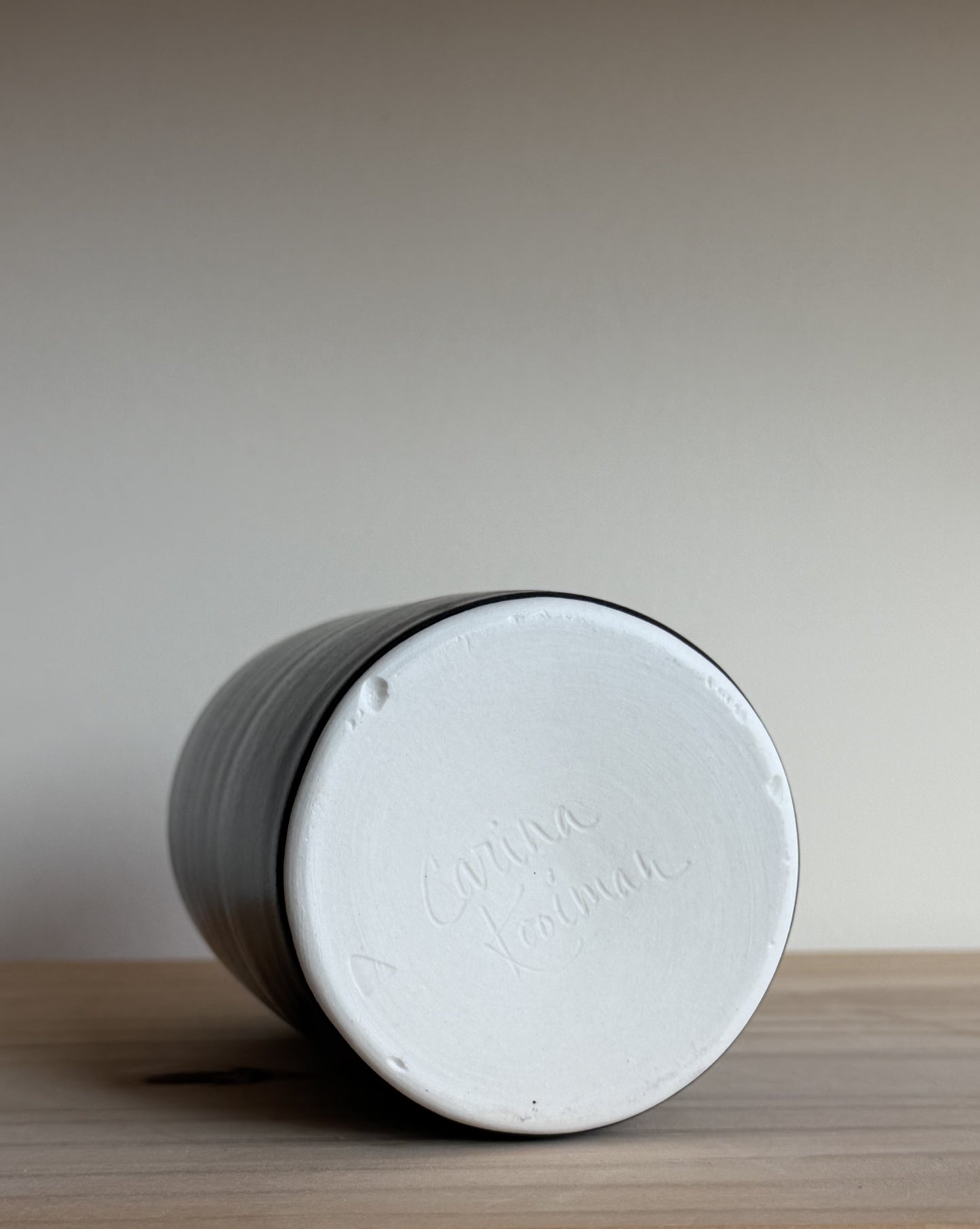 Column Vase in Charcoal