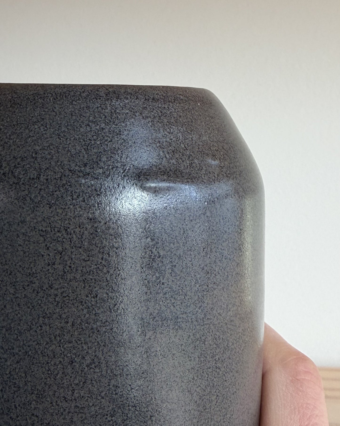 Column Vase in Charcoal