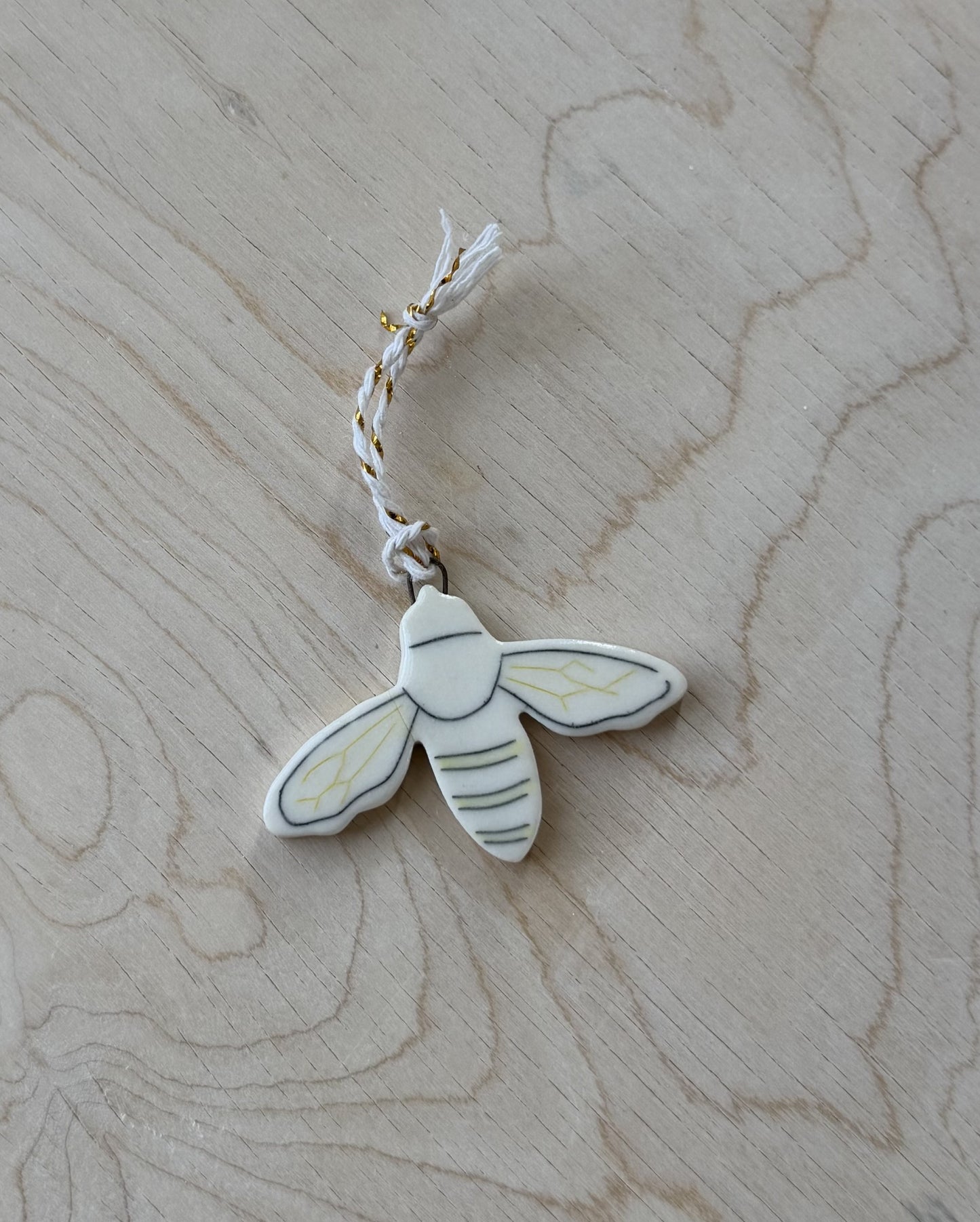 Porcelain Bee Ornament