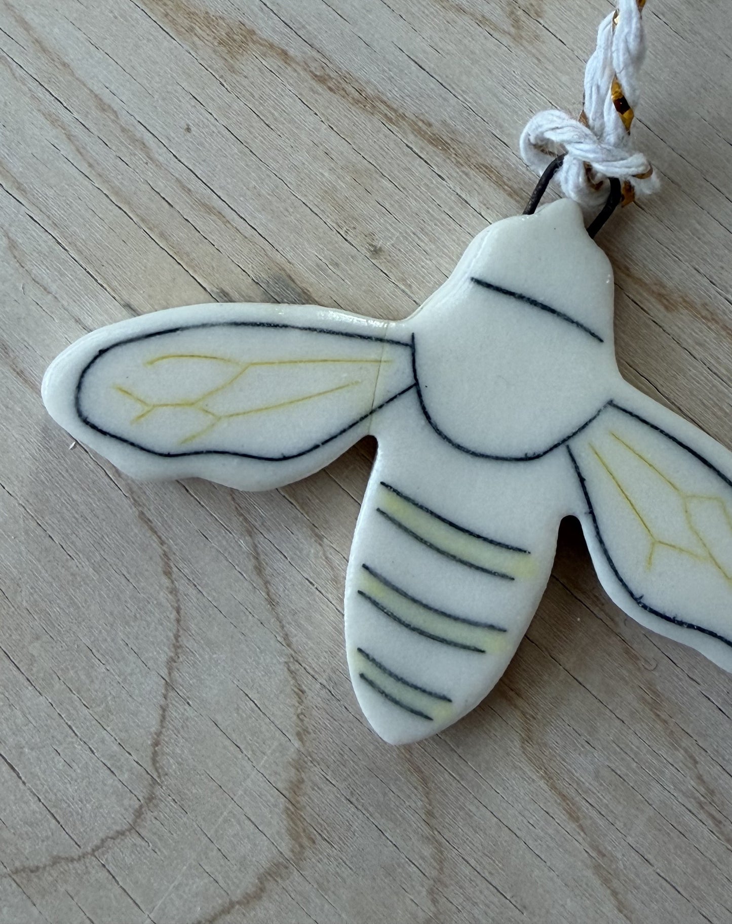 Porcelain Bee Ornament