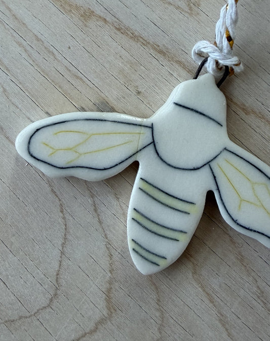 Porcelain Bee Ornament