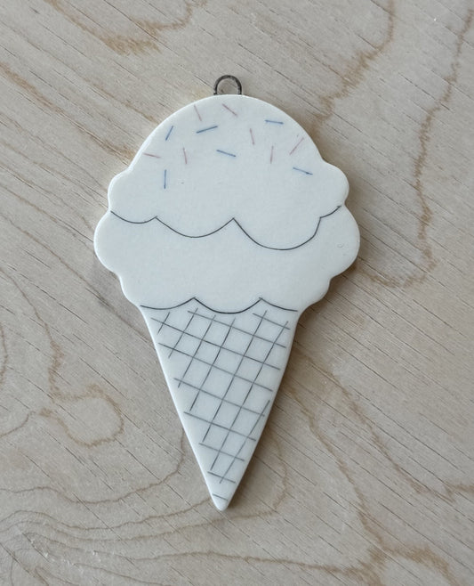 Porcelain Ice Cream Ornament