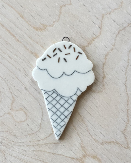 Porcelain Ice Cream Ornament