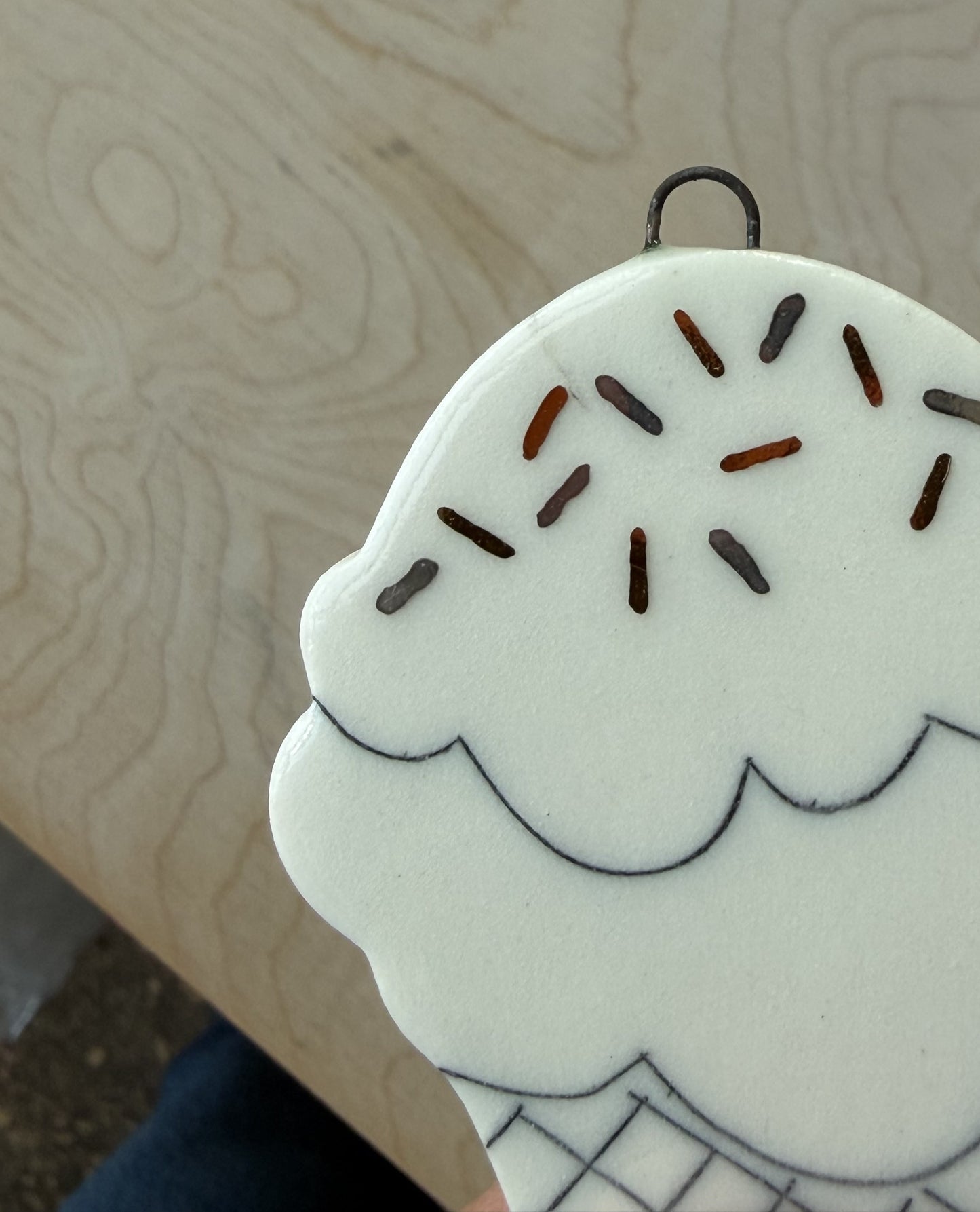 Porcelain Ice Cream Ornament