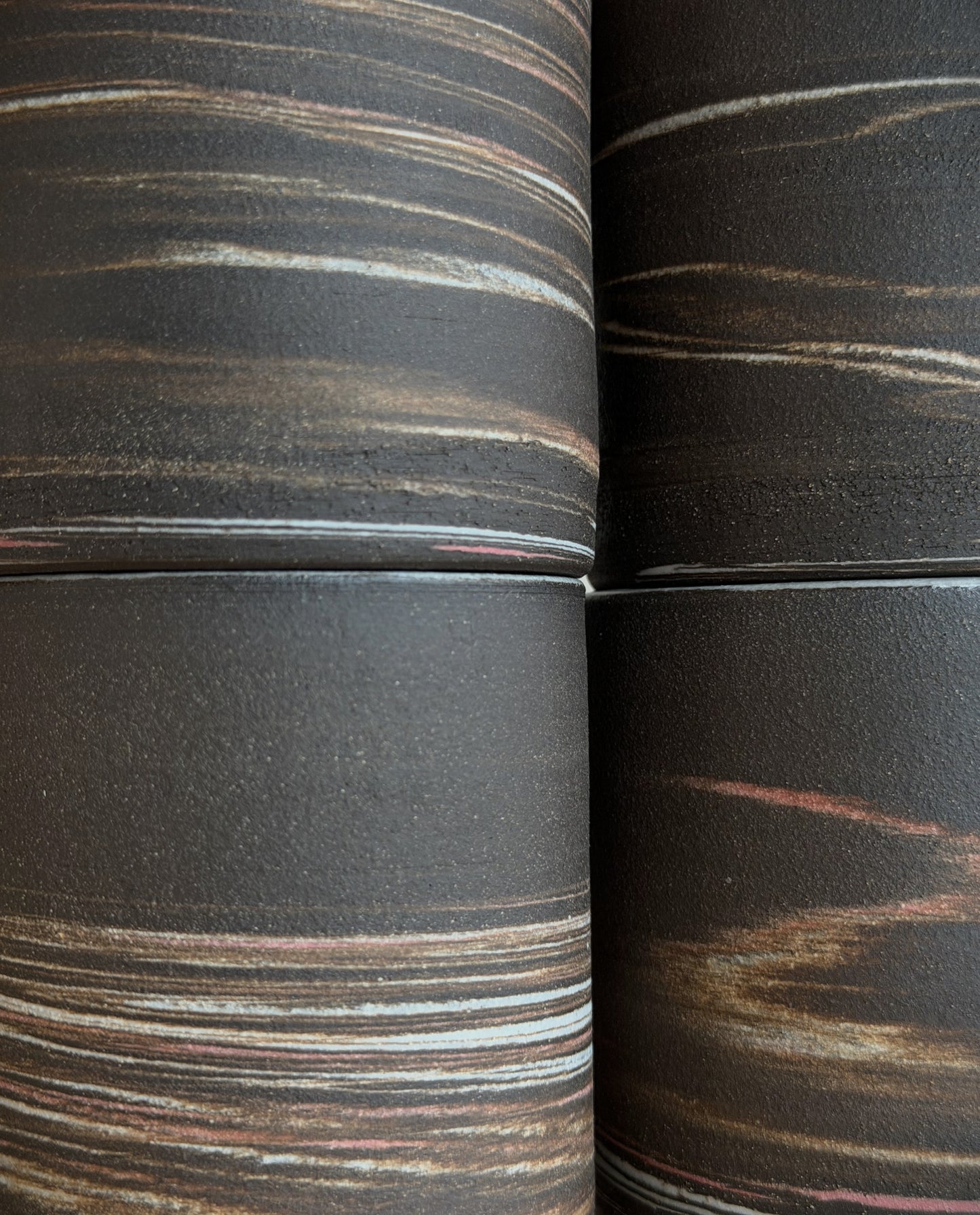 Deep Brown Marbled Candles - Cedar & Sea