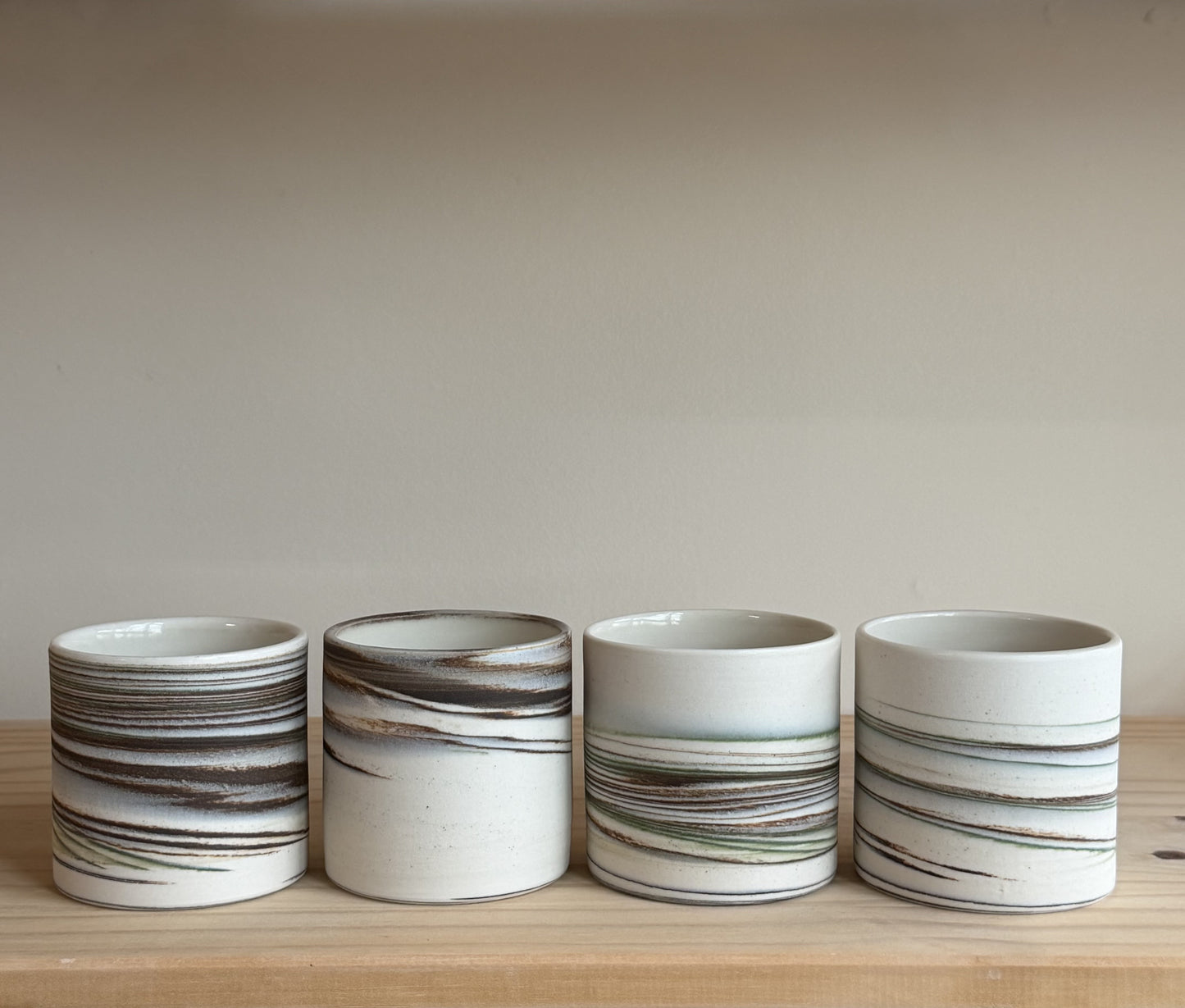 Forest Green Marbled Candles - Winter Orchard